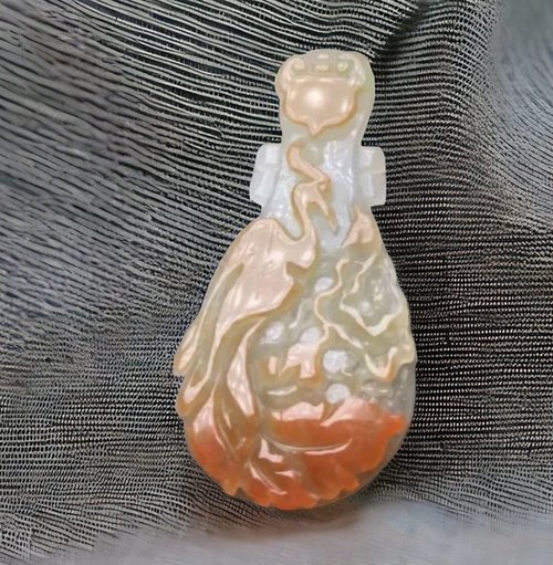 瓔珞珠寶盒 E.L.Jewelry Box 【知音】冰飄紅翡鳳凰牡丹琵琶項鍊 | 天然緬甸玉A貨翡翠 | 送禮