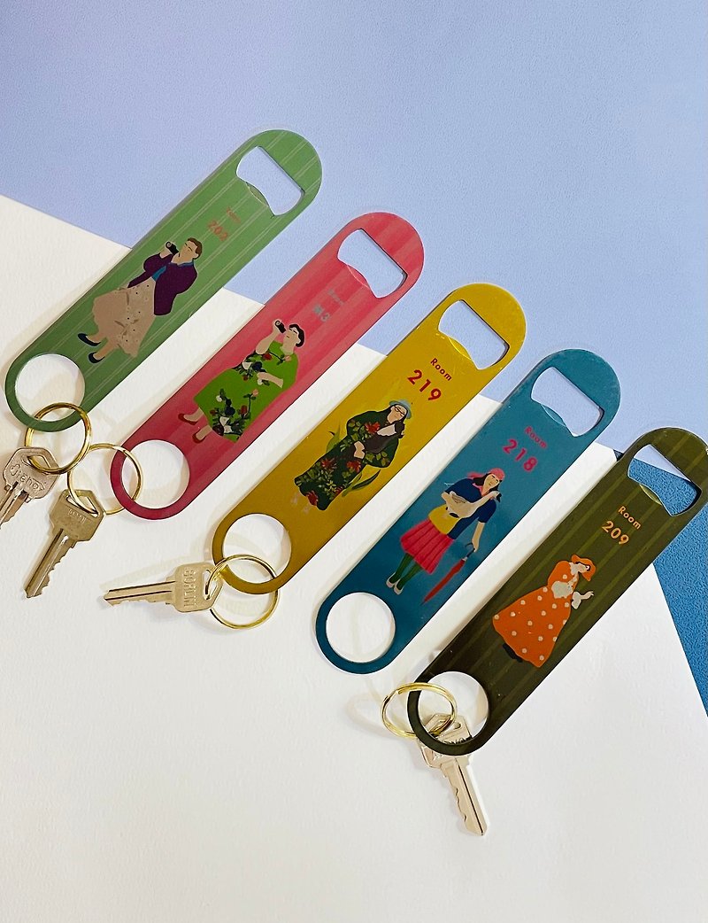 Kojima bottle opener key ring [customizable name] - ที่ห้อยกุญแจ - สแตนเลส 