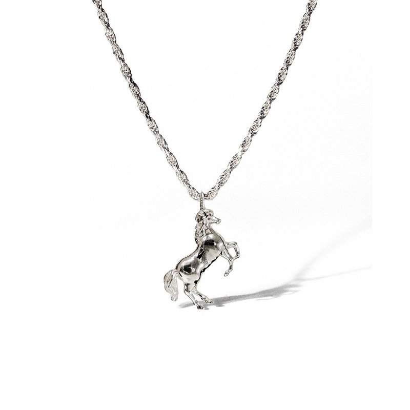 Korean Best_Lucky Unicorn Silver Necklace – TWICE Sana Wears - 項鍊 - 其他金屬 銀色