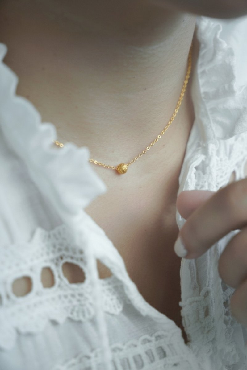 FERRERO 金莎巧克力項鍊 霧面 SV925/14KGF - 鎖骨鍊 - 純銀 透明