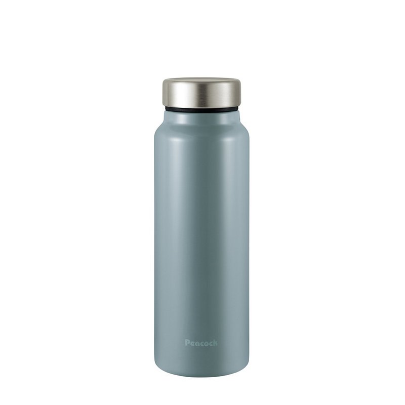 【孔雀Peacock】600ML 不鏽鋼保溫杯 商務休閒 輕量化設計-灰藍 - 保溫瓶/保溫杯 - 不鏽鋼 藍色