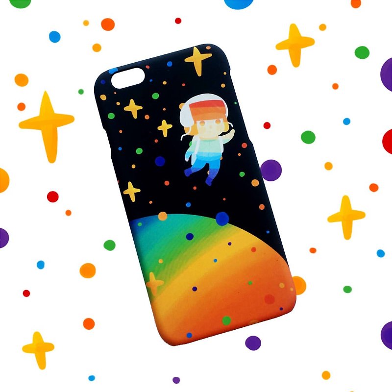 Rainbow universe phone case - Phone Cases - Plastic Black