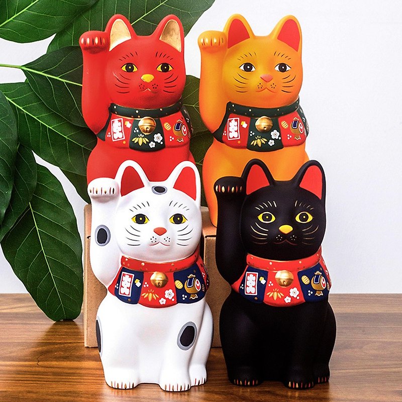 Japanese Yakushi Kiln Fukusuke Fortune-Winning Ceramic Fortune Cat Shop Opening Japanese Ornaments Creative Gifts - Items for Display - Pottery 