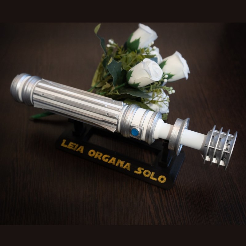 Star Wars Inspired Bridal Bouquet Holder White | Wedding Bouquet Leia Lightsaber - Dried Flowers & Bouquets - Plastic White