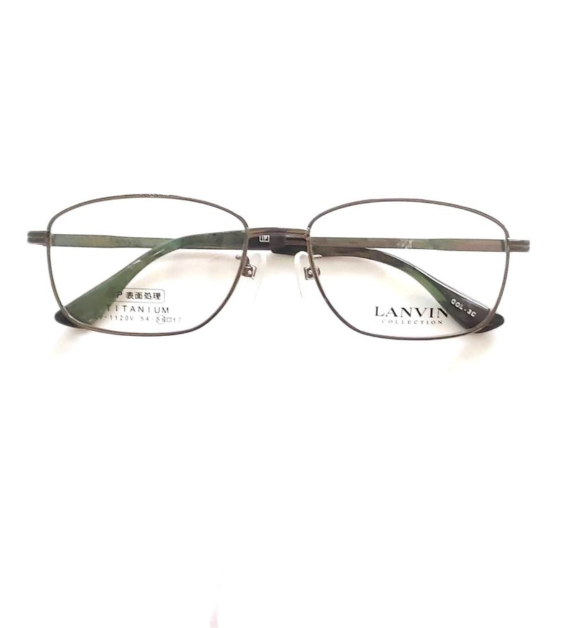 法國Lavin 鈦合金 古銅鏡面金屬 鑲嵌logo超彈性金屬鏡框 老眼鏡 - 眼鏡/鏡框 - 其他金屬 