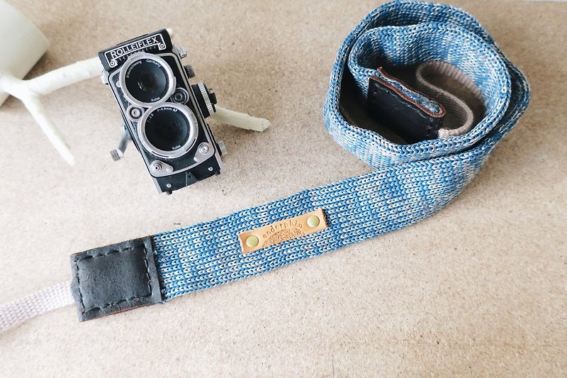 【endorphin】手工相機背帶 多彩特多龍織帶系列 瑕疵品特價五折 - 相機帶/腳架 - 聚酯纖維 藍色