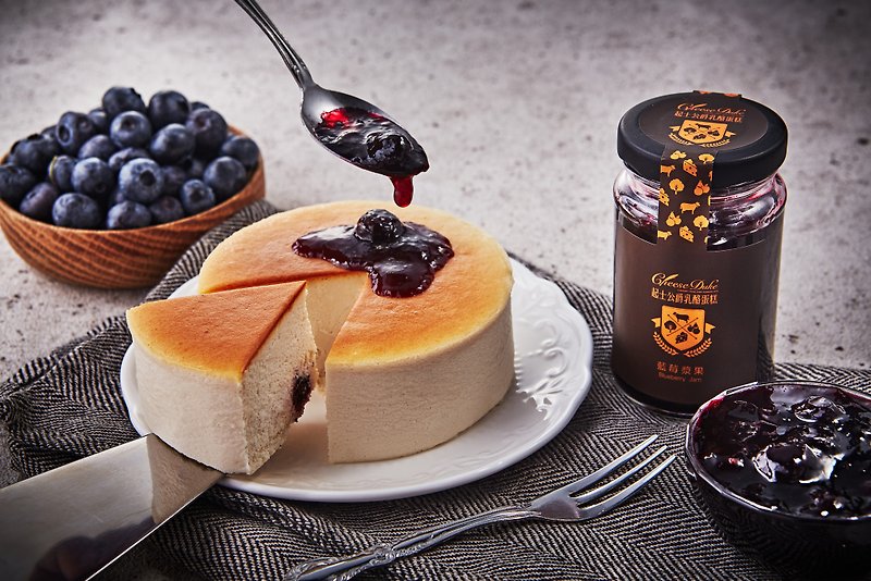 【デュークチーズ】ノーザンブルーベリーチーズケーキ（4インチ） - ケーキ・デザート - その他の素材 透明