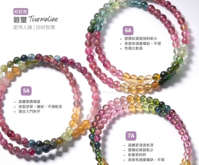 パステル　キャンディーカラー　トルマリン　ブレスレット トルマリンキャンディーカラーブレスレット | カラフル天然水晶