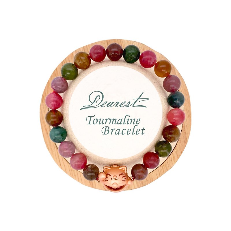 Colorful Tourmaline Scented Crystal Bracelet - Bracelets - Precious Metals 