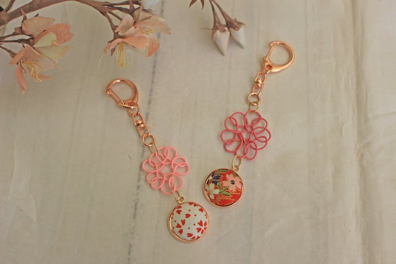 初めての人でも作れる水引桜結びと桜柄和紙チャームストラップWS - 金工/飾品 - 紙 