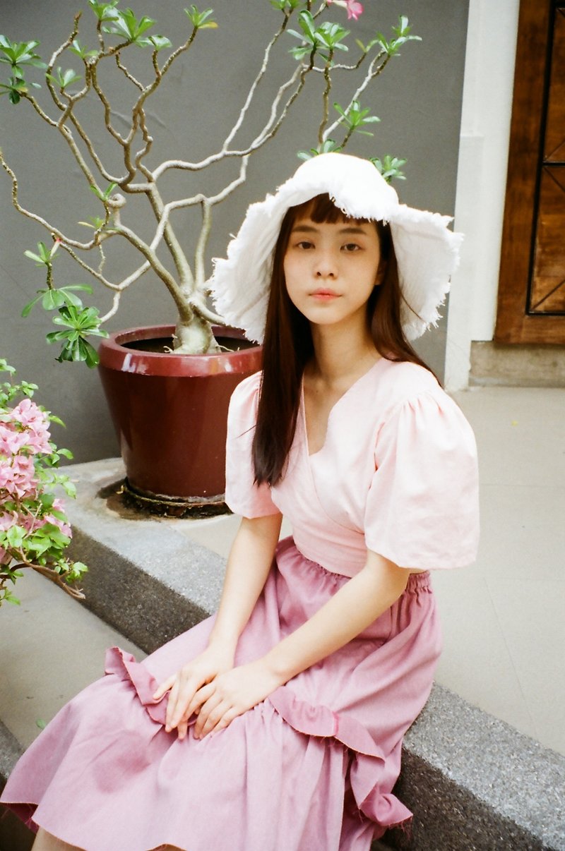 Crop Kimono (Peach) - Women's Tops - Cotton & Hemp Pink