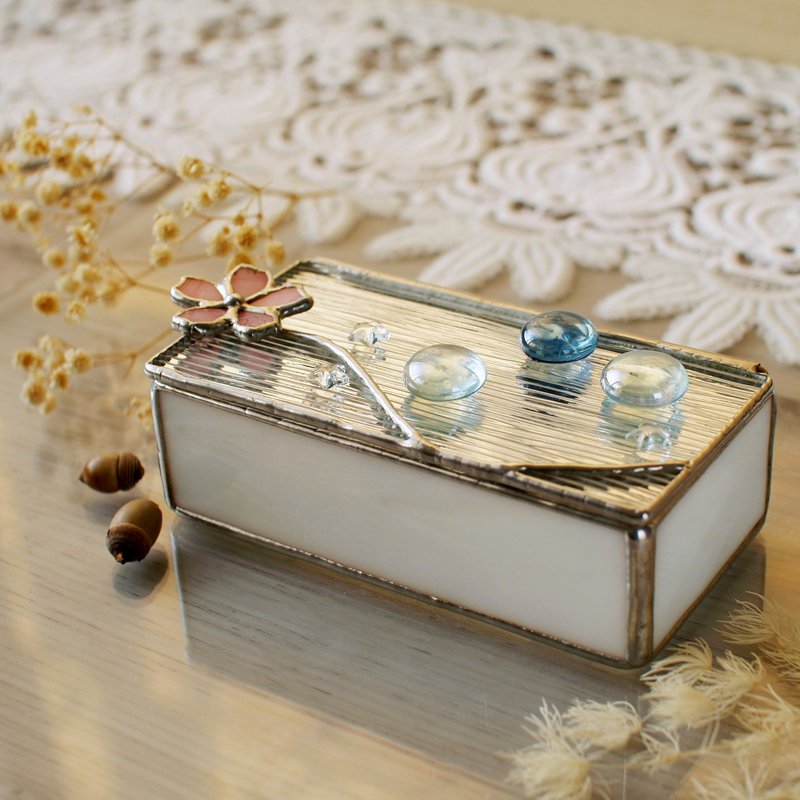 [Customized product] Glass jewelry box/accessory storage box-princess style - กล่องเก็บของ - วัสดุอื่นๆ สีเงิน