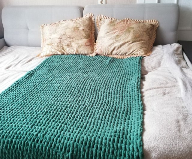 Emerald Green Blanket best gift for her plush blanket cozy home