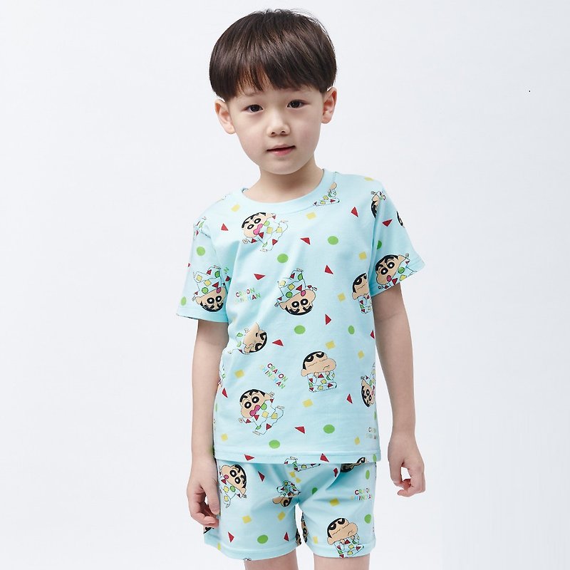 [ONEDER Wanda] Crayon Xiaoxin pure cotton short-sleeved suit group pajamas home clothes SC-NF002 - Tops & T-Shirts - Cotton & Hemp 