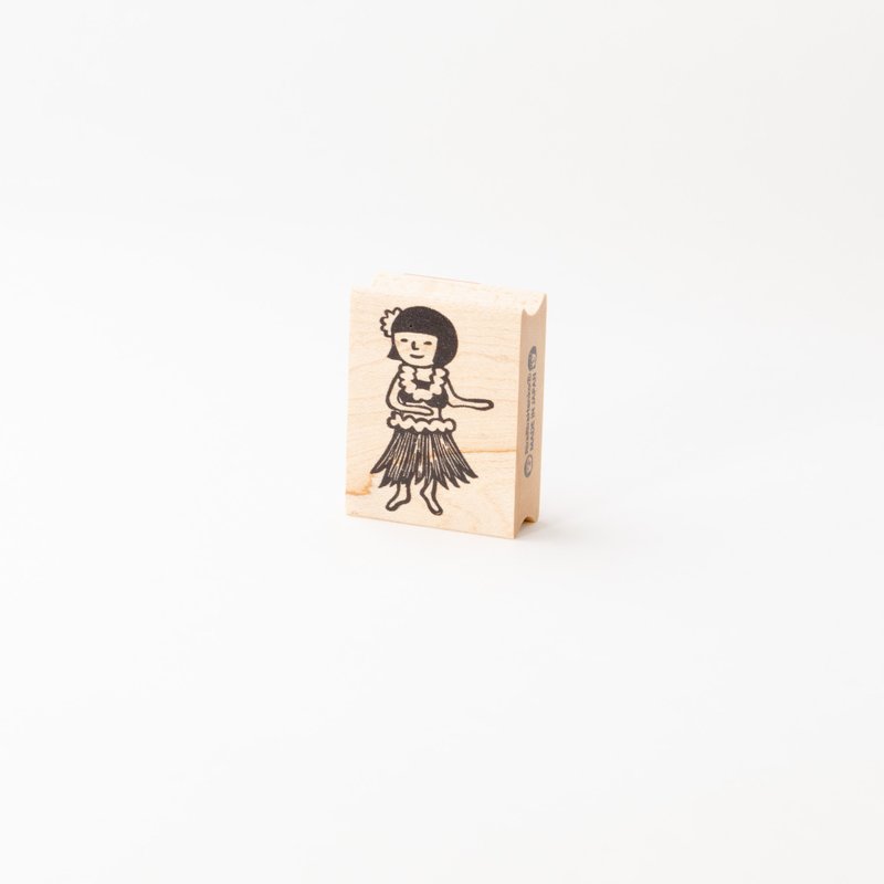 Renewal Hula Girl*30mm x 40mm*Rubber Stamp* R974 - Stamps & Stamp Pads - Wood 