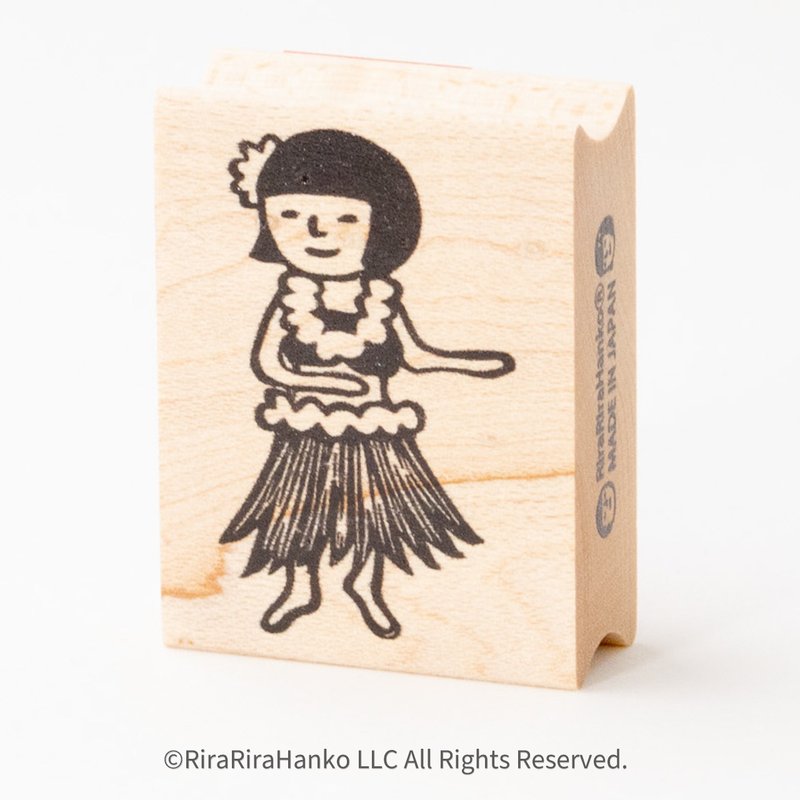 Renewal Hula Girl*30mm x 40mm*Rubber Stamp* R974 - Stamps & Stamp Pads - Wood 