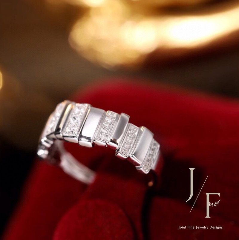 18K Gold Keys Diamond Ring - แหวนทั่วไป - เพชร 