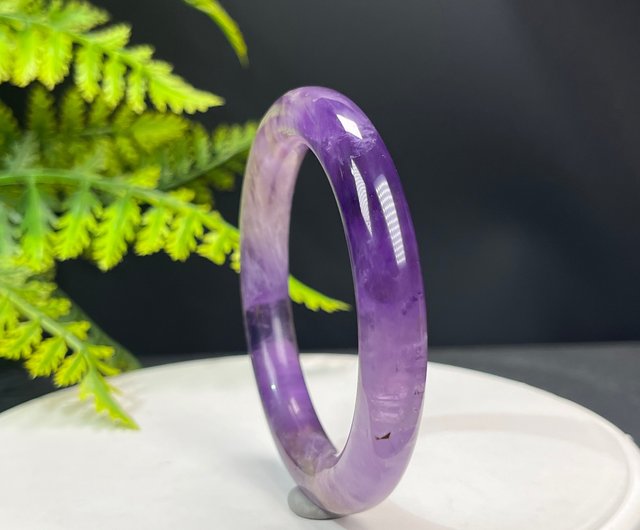 パープルラビットヘアクリスタルブレスレット 天然石 水晶ブレスレット パープルラビットヘアクリスタルブレスレット 天然石 水晶