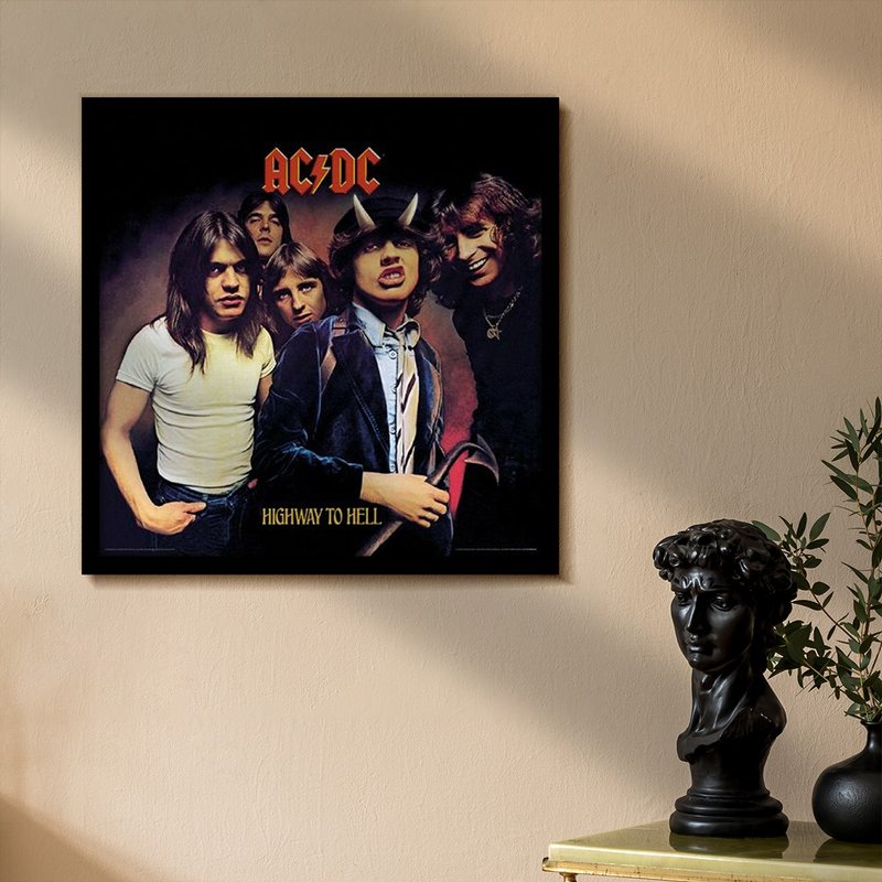 【AC/DC】Highway To Hell 地獄直達車專輯封面30*30含框複製畫 - 海報/掛畫/掛布 - 其他材質 多色