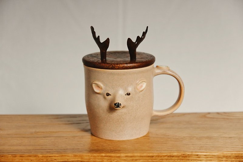 動物杯 /  老人的鹿 - 咖啡杯 - 陶 多色