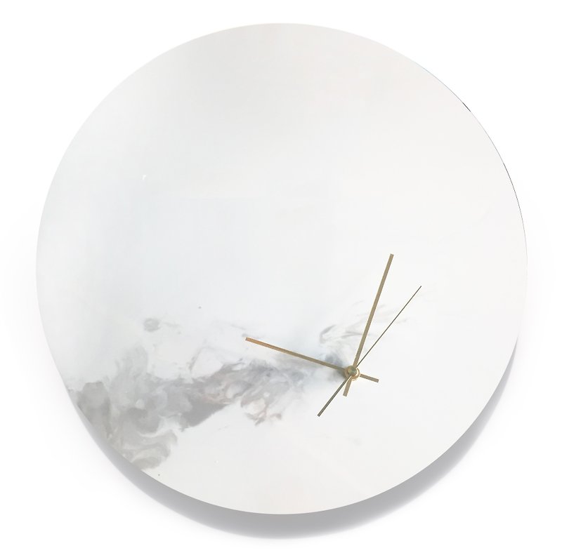 【GREY・Planet・Hand made wall clock】40cm - Clocks - Plastic Silver
