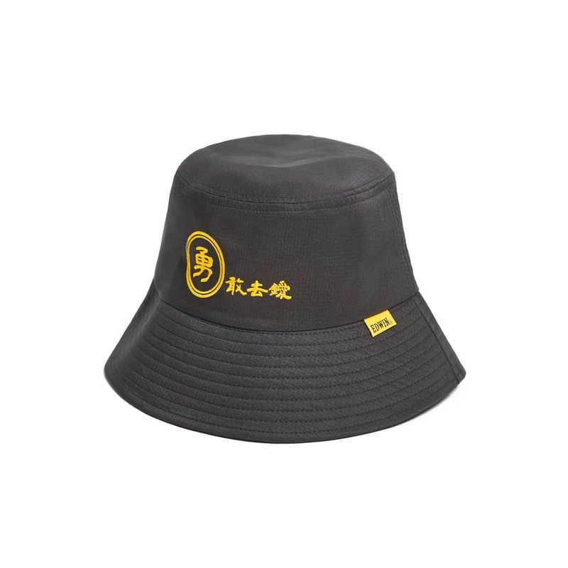 EDWIN 中性款 白沙屯 媽祖香燈腳漁夫帽 (黑色) #帽子 #配件 - 帽子 - 聚酯纖維 黑色