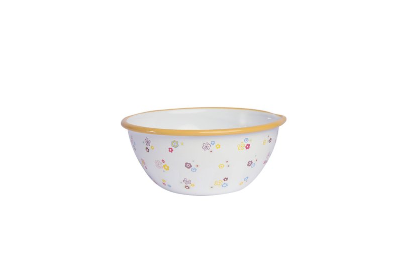 Narumi pine leaf peony-enamel cooking bowl - ถ้วยชาม - วัตถุเคลือบ สีส้ม