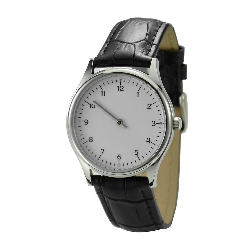 慢活(Slow time) 手錶 優雅數字 - 中性設計 - 全球免運費 - 男錶/中性錶 - 不鏽鋼 白色