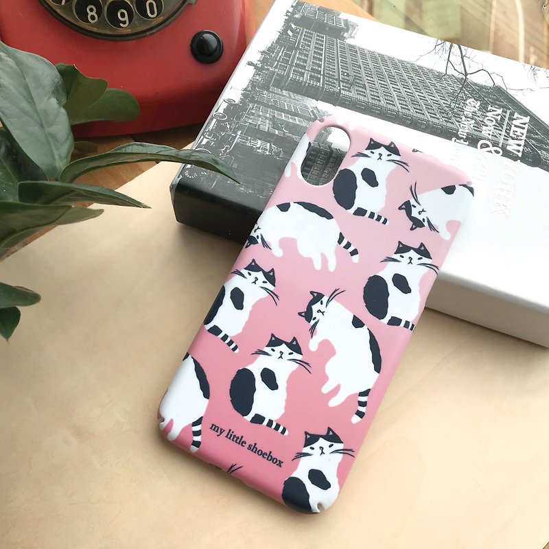 禮服貓 燕尾服貓 黑白貓手機殻 Tuxedo Cat Phone Case - 手機殼/手機套 - 塑膠 
