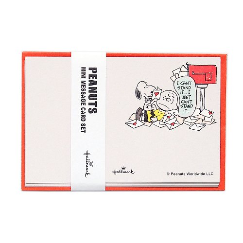 205剪刀石頭紙 Snoopy情書多到滿出來 迷你卡5入【Hallmark-Peanuts JP禮物卡】