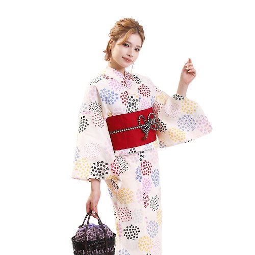 fuukakimono 日本 和服 女性 浴衣 腰封 2件組 F Size x25-101 yukata
