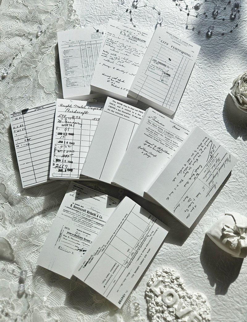 Mono vintage memo paper pack of 10 - 其他 - 紙 白色