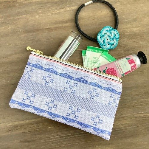 ★220★文房具柄〈水色〉ペンケース☆ハンドメイド ☆220☆文房具柄〈水色〉ペンケース☆ハンドメイド