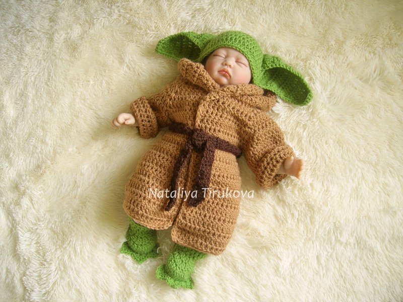 CROCHET PATTERN Baby Yoda Outfit - 手工藝教學/工具書 - 其他材質 