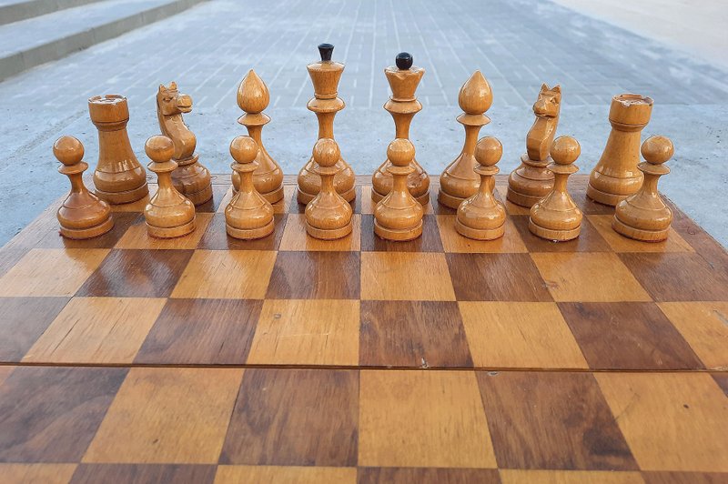 Soviet fully wooden chess set 1950s vintage – Old chess set made in USSR - 桌遊/卡牌 - 木頭 