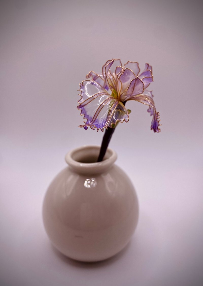 Jocelyn水晶花-鳶尾花/紫陽花/造花液/樹脂花/滴膠/禮物 - 花藝/盆栽/植栽 - 樹脂 