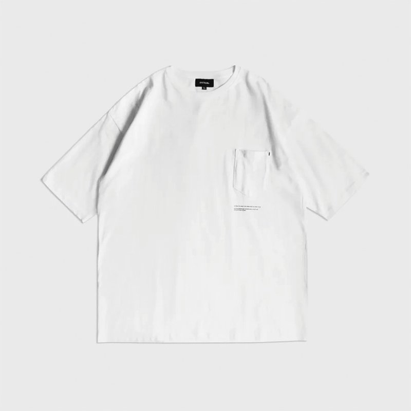 DYCTEAM - FIFTH POCKET TEE (White) - 男 T 恤 - 棉．麻 白色