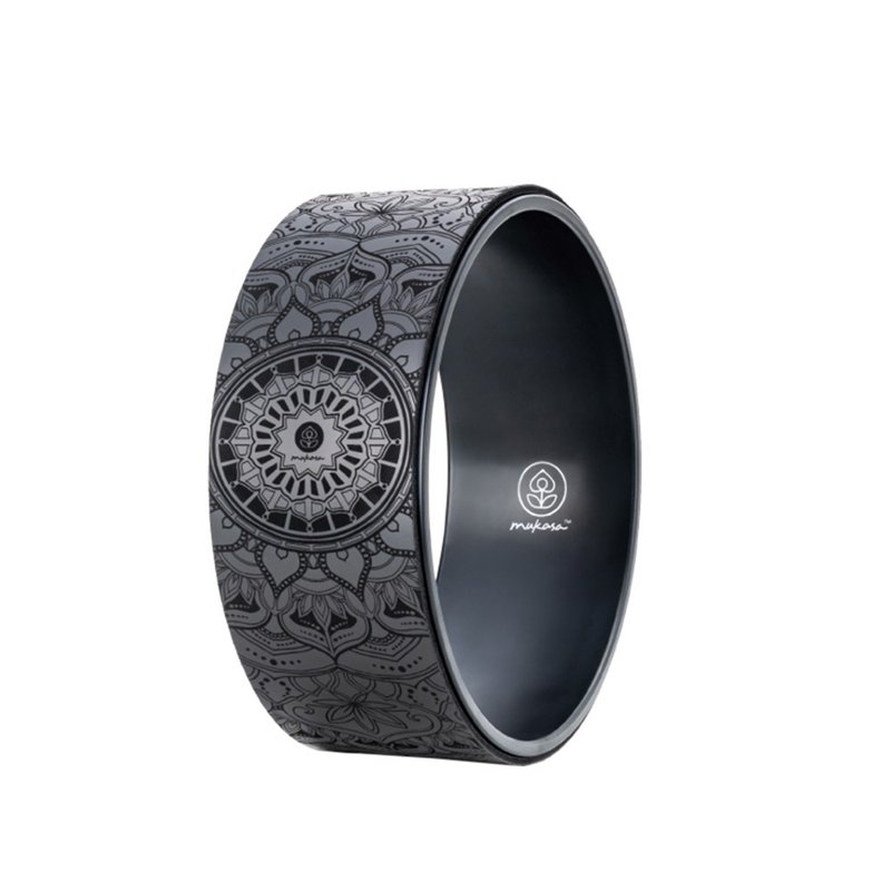 【Mukasa】PU Yoga Wheel-Black/Mandala-MUK-21503 - อุปกรณ์เสริมกีฬา - วัสดุอื่นๆ สีดำ