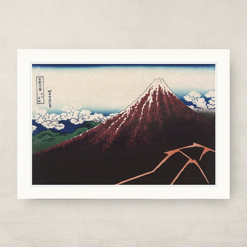 【 藝術畫卡 】葛飾北齋・山下白雨 | B4畫卡 - 海報/掛畫/掛布 - 紙 卡其色