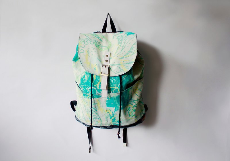 Drawstring backpack light green - Backpacks - Cotton & Hemp Green