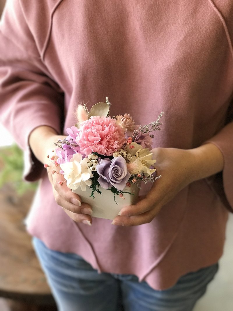 璎珞Manor*T05*Table flower pot flower / eternal flower dry flower / Mother's Day / Mother's Day gift - Dried Flowers & Bouquets - Plants & Flowers 