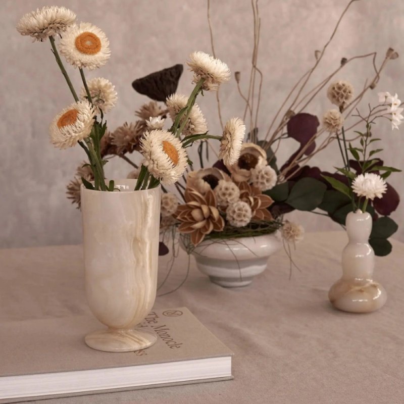 Bouquet Vase花瓶 白瑪瑙 - 花瓶/花器 - 玉石 透明