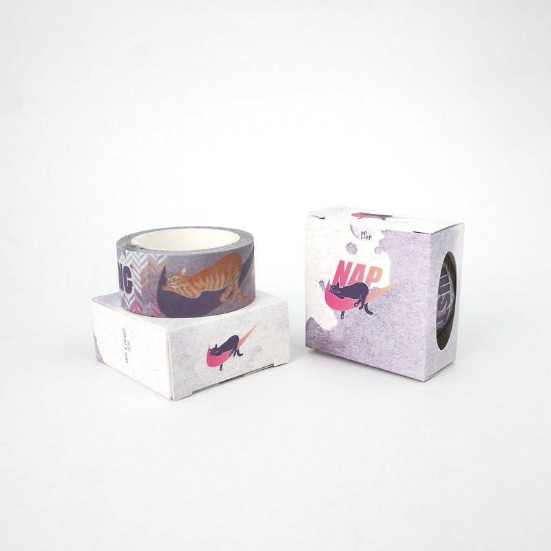 "NAP" Non-sport Brand Masking Tape, cat lover tape - Washi Tape - Paper 