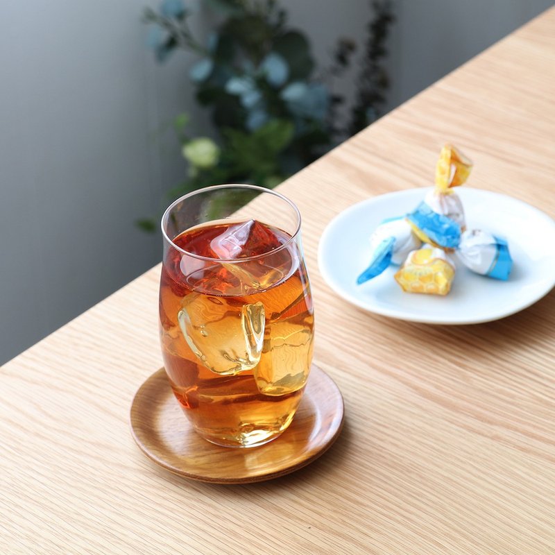日本ADERIA 弧形薄口強化啤酒杯360ml - 酒杯/酒器 - 玻璃 透明