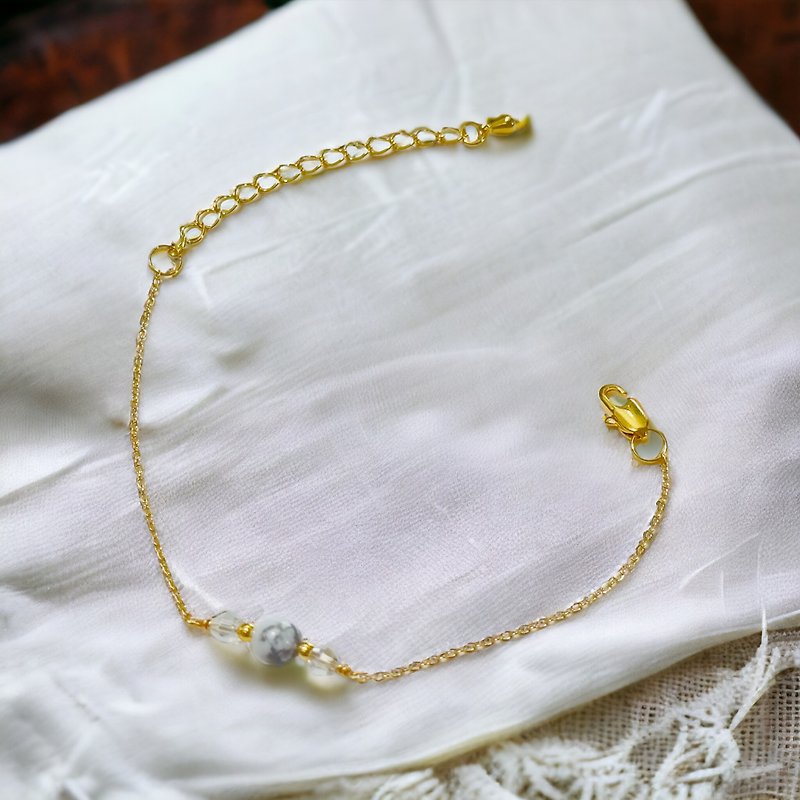 Baiyun secret realm Stone bracelet - สร้อยข้อมือ - ทองแดงทองเหลือง สีเทา