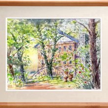 水彩画 横浜みなとみらい夜景3 - ショップ 松下勝明 ポスター