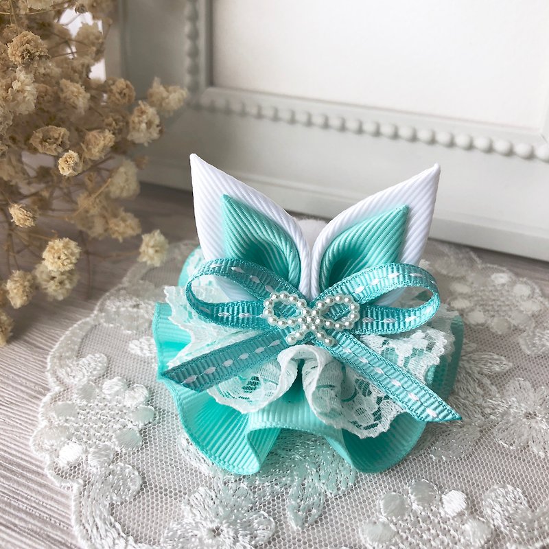 Lace Rabbit Ear Waltz/Lake Green - Hair Accessories - Other Materials Green