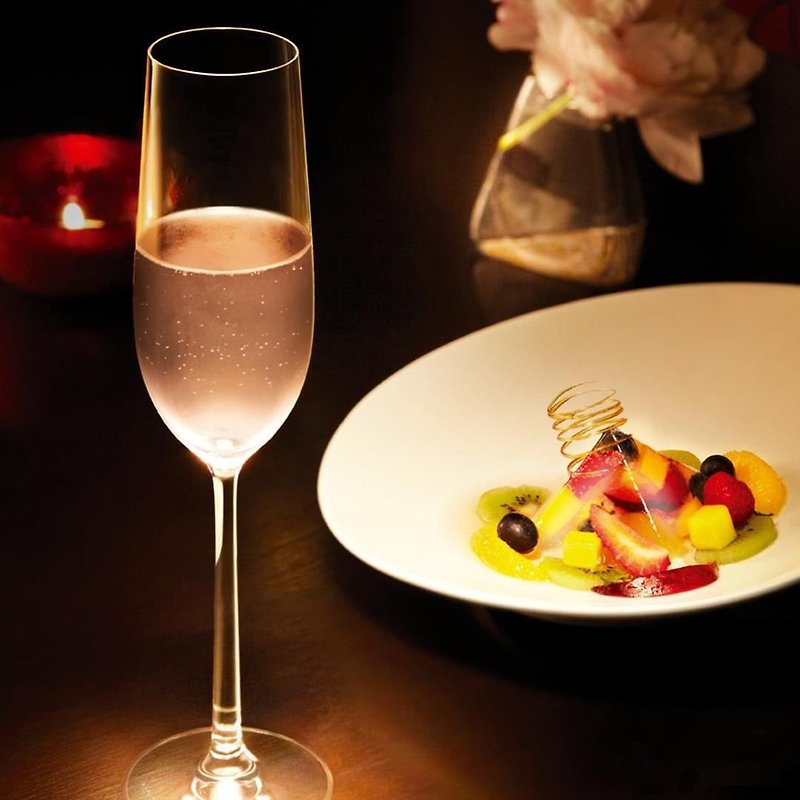 ルカリス クリスタルガラス シャンパンフルート（全5種） - ワイングラス・酒器 - ガラス ホワイト