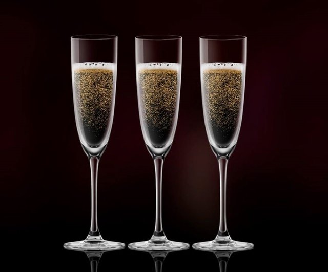 Champagne Flutes, Edge Champagne Glass cup - Modern & Elegant for