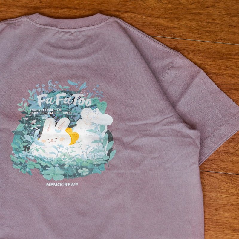 FAFATOO Flower Rabbit | Forest Rest Short Sleeve T-Shirt - Unisex Hoodies & T-Shirts - Cotton & Hemp White